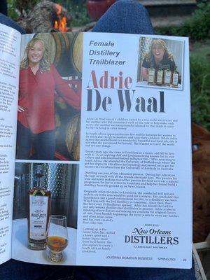 Adrie De Waal, Female Distiller that took us on our tasting tour.