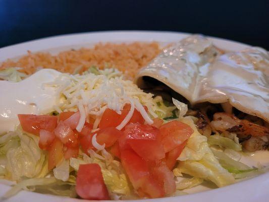 Shrimp enchiladas