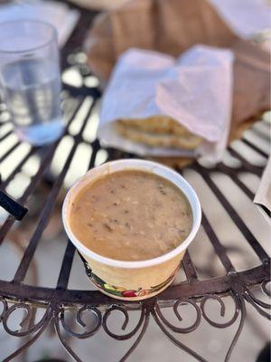 Soup of the day (mushroom and Brie) $5.50