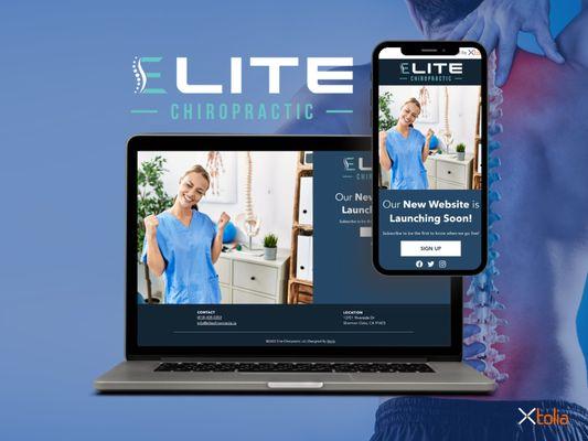 Our latest Modern Website Design, Logo Branding & SEO Optimization project for Elite Chiropractic LA by Xtolia Inc!