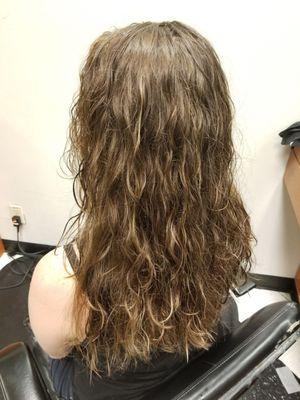 Beachy wave perm