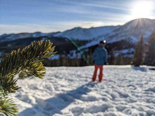 Views at the Georgia Pass during the snowmobile tour