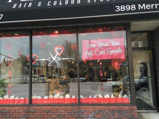 LOVE YOUR HAIR AT PLATINUM STUDIO !! Pick up your valentines gift cards here !!