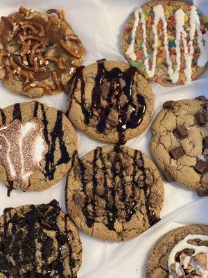 Salted Caramel Pretzel, Fruity Pebbz, PB 'N' J, S'mores, The *NEW* Classic, Stuffed Peanut Butter Cup, Cookies 'N' Cream, Cinnamon Roll