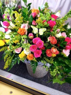 Spring flower arrangements