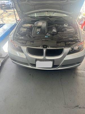 2006 BMW, engine oil, leak changing valve, cover gaskets and all spark plugs