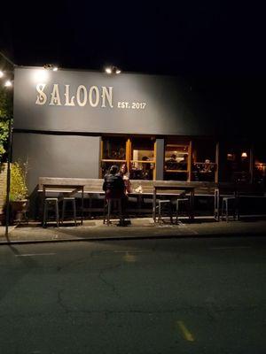 Outside Saloon (night)