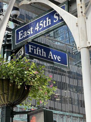 We are conveniently located one 5th Avenue and 45th street