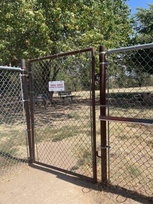 Small dog park was empty