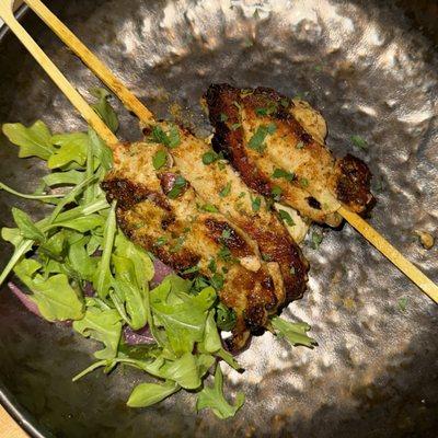 Chicken thigh skewers