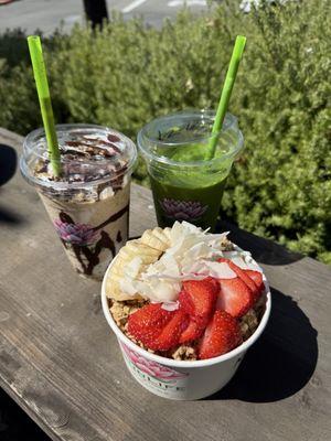 Brazilian Bowl, S'mores Smoothie, Alchemist Smoothie