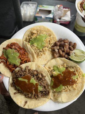 Chicken, carne Asada, Pastor