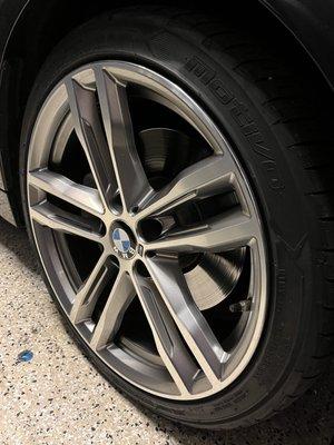 Damaged wheel after repair