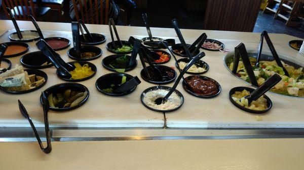 The salad bar.  In my opinion, neither the lettuce nor spinach was fit to eat.  Lettuce was frozen, spinach was slimy.