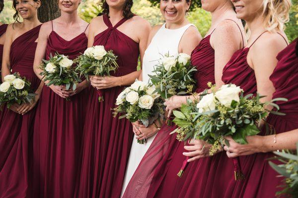 Bride and Bridesmaid flowers