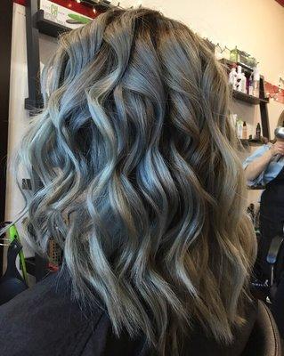 Silver-blue hair done by Lindsay