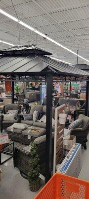 Gazebos and patio furniture