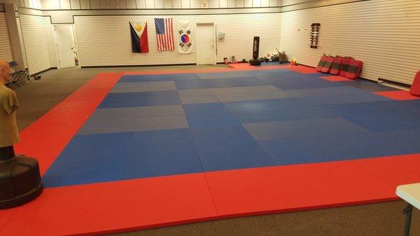 Respect the training area. Matted up for students protection.