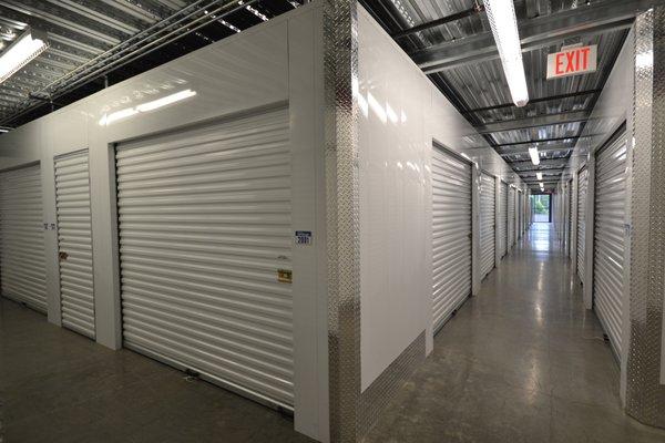 West Coast Self-Storage of Vancouver features wide hallways and easy roll up storage unit doors