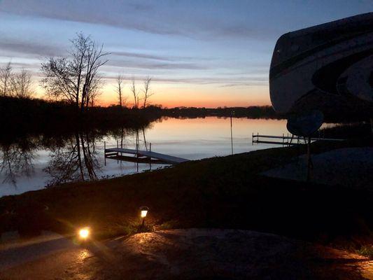 Sunset at Harbor Cove RV Park