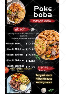 Hibachi menu