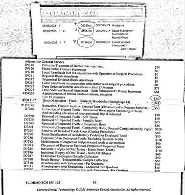 On top treatment plan we came with, on a bottom what I need to pay with insurance