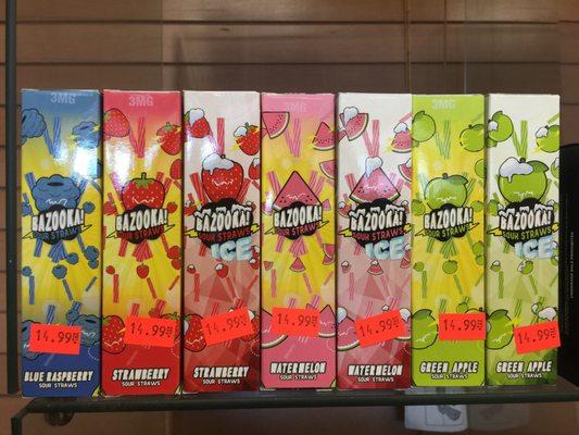 BAZOOKA! SOUR STRAWS REG/ICED 60ML $14.99