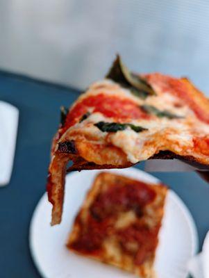 Margherita Slice - so thin!