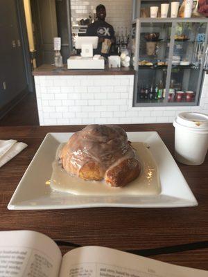 Cinnamon roll and Double shot of Espresso