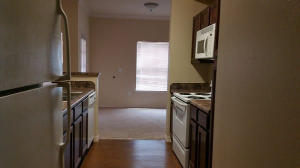 Kitchen. Larger 2 bedroom floor plan. Sugar Mill Apts. Addis, LA. West Baton Rouge Parish