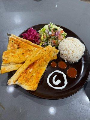 Fish & Rice Trout Filet Salad and Cabbage