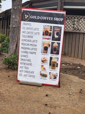 Gold Coffee Shop offerings