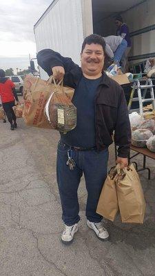 Through HELP's Thanksgiving assistance program, needy families receive a turkey and groceries to prepare a traditional Thanksgiving meal.