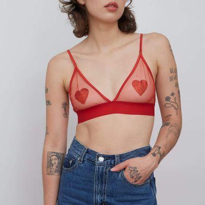 Mesh Heart Bralette