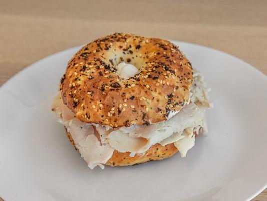 Everything Turkey Cream Cheese Bagel