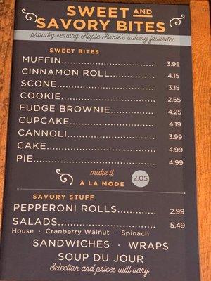 This menu is pulled from their Facebook page. They update it frequently if you want to see what they are serving.