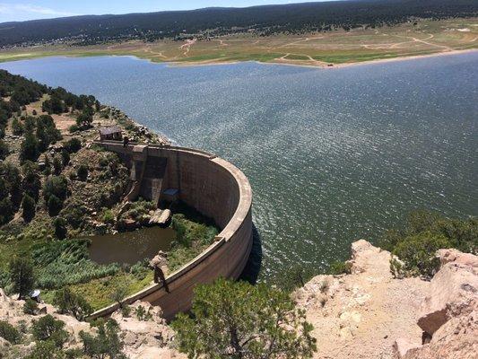 View of dam from campgrounds