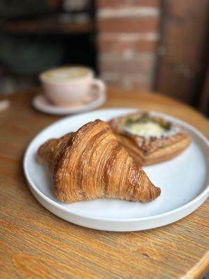 The plain croissant requires a 3-day process and they use a special AOP butter from France