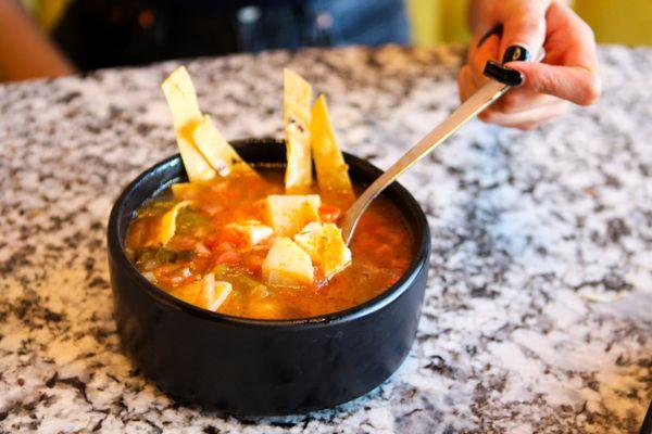 Need to try our Chicken Tortilla Soup served with avocado cubes and cheese that will melt your heart!!