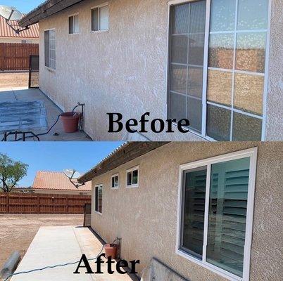 Before (Top) & After (Below) Window Replacement