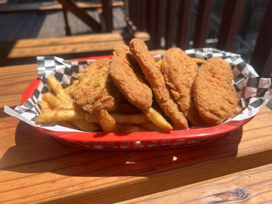 Chicken tenders and fries