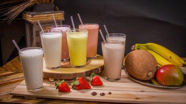 Fresh Tropical fruit Smoothies or milkshakes