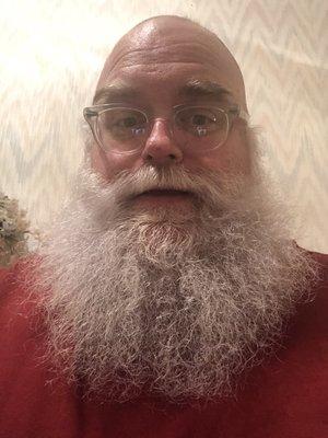 Jay Gilmore bleached my beard and got me looking so much like Santa, children were staring when I went to lunch afterwards.