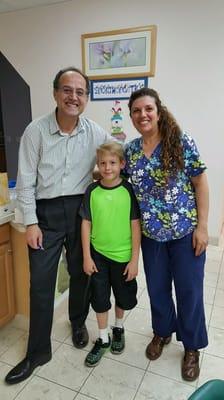 Dr. Demirdji, Roxy, and our awesome patient !