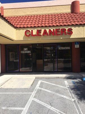 European Cleaners tucked in the corner by Delray Hot Yoga.