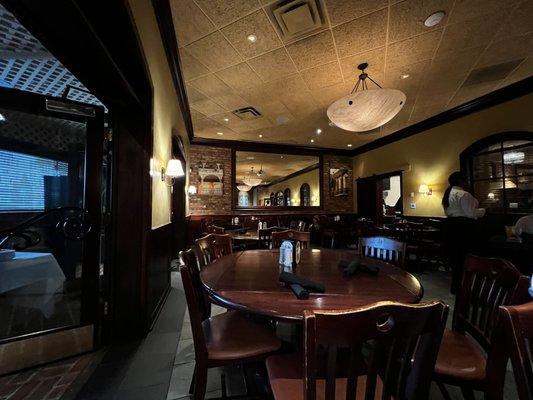 View of the dining area.