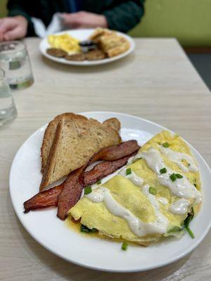 Chicken Bacon Ranch Omelet