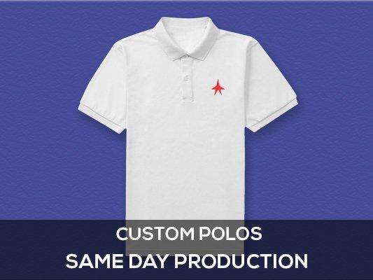 Custom Polos Same Day Production