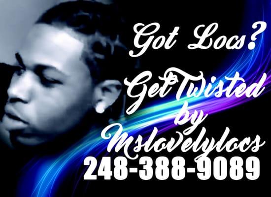 Natural hair stylist specializing in locs, braids, and twist. Call for an appointment evening and weekends only at this time 248-388-9089.