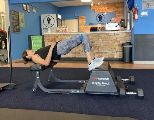 Deficit Hip Thrust -- excellent for the glutes